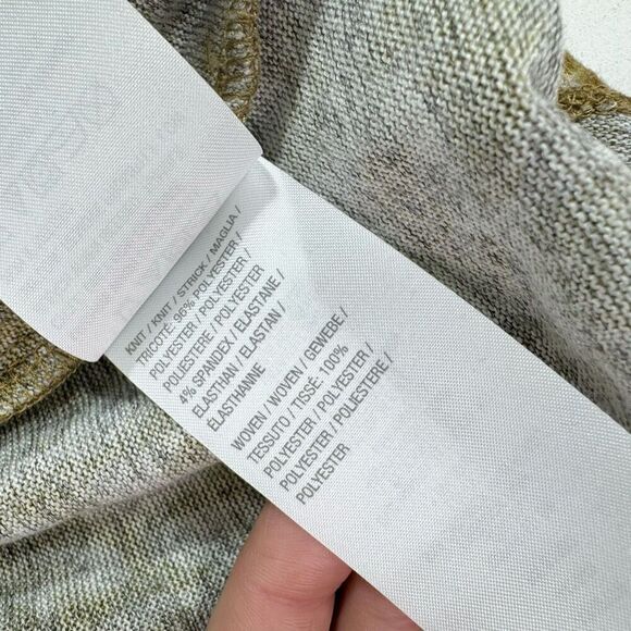 LOGO Lounge Cardigan Womens 3X Green Snakeskin Pockets Lori Goldstein Flowy - Picture 8 of 9